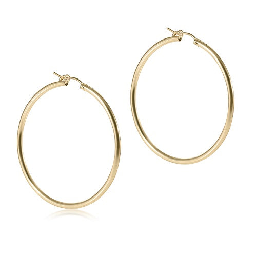 2" ROUND SMOOTH HOOPS-GOLD - Kingfisher Road - Online Boutique