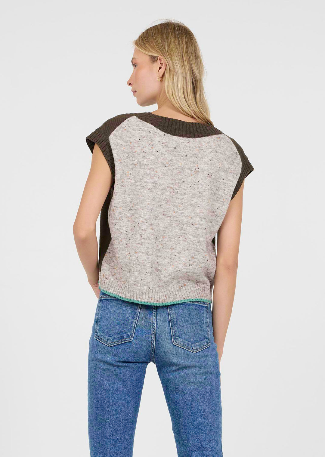 NORDEN SLEEVELESS PULLOVER-SHADE COMBO