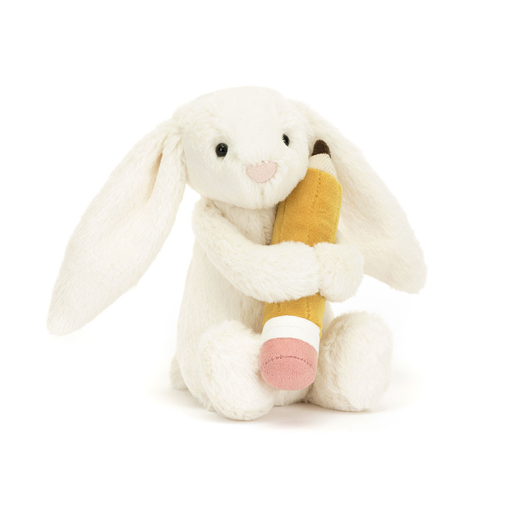 BASHFUL BUNNY WITH PENCIL - Kingfisher Road - Online Boutique