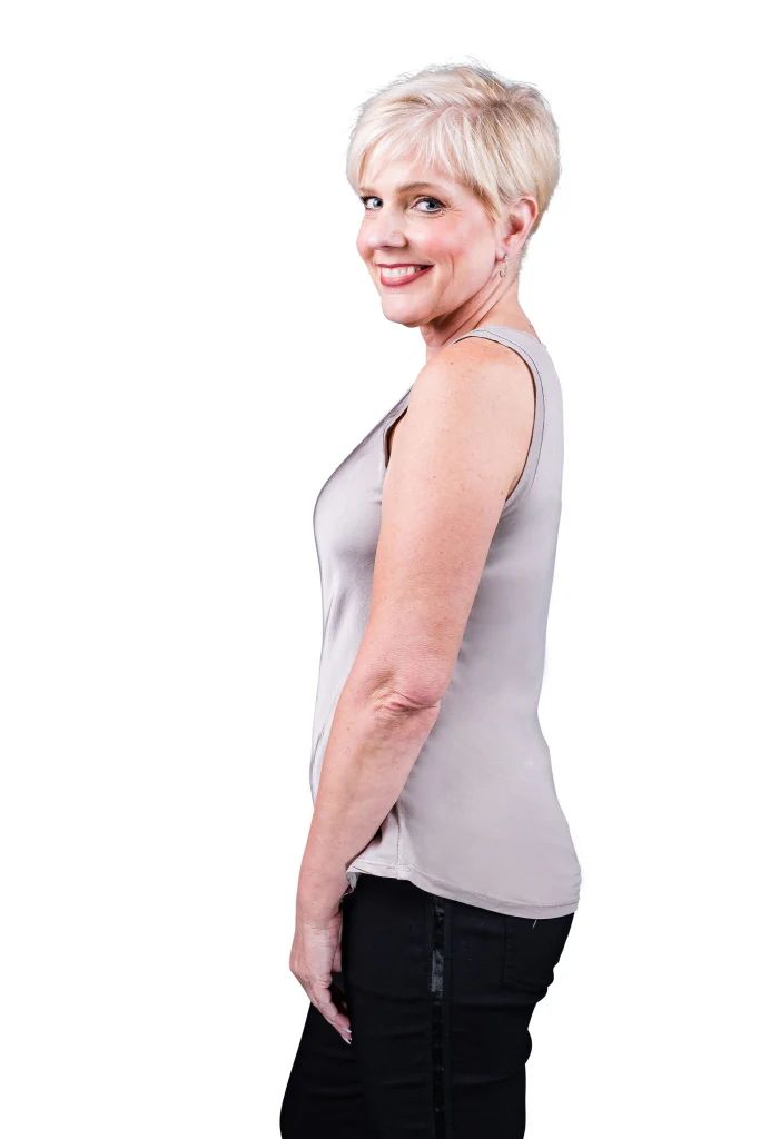 SAPHIRE VISCOSE SHEEN TANK-TAUPE - Kingfisher Road - Online Boutique