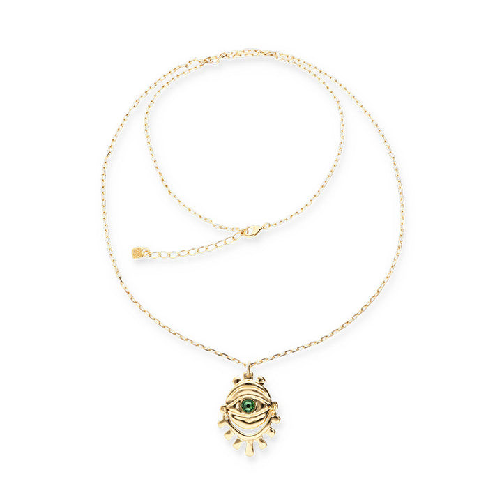LONG STRAND CHAIN NECKLACE WITH AN EYE-GOLD - Kingfisher Road - Online Boutique