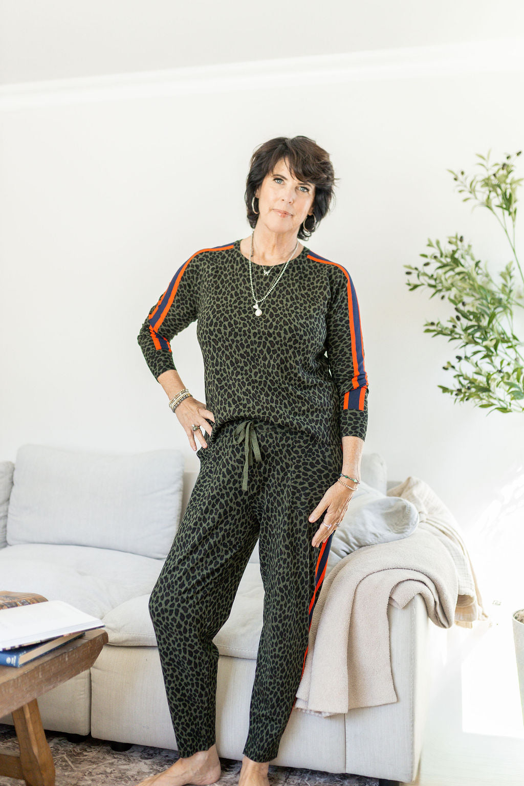 LEOPARD JOGGER-MILITARY - Kingfisher Road - Online Boutique