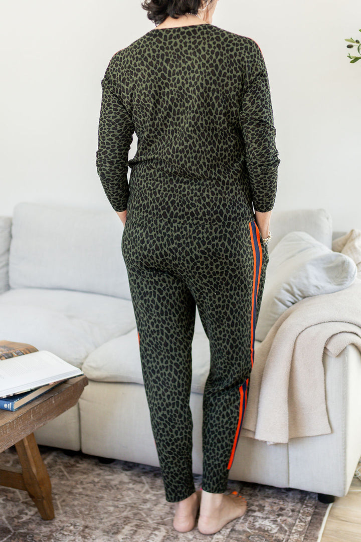 LEOPARD JOGGER-MILITARY - Kingfisher Road - Online Boutique