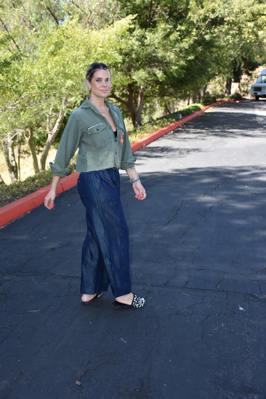 ROCKER CROPPED MILITARY JACKET - Kingfisher Road - Online Boutique