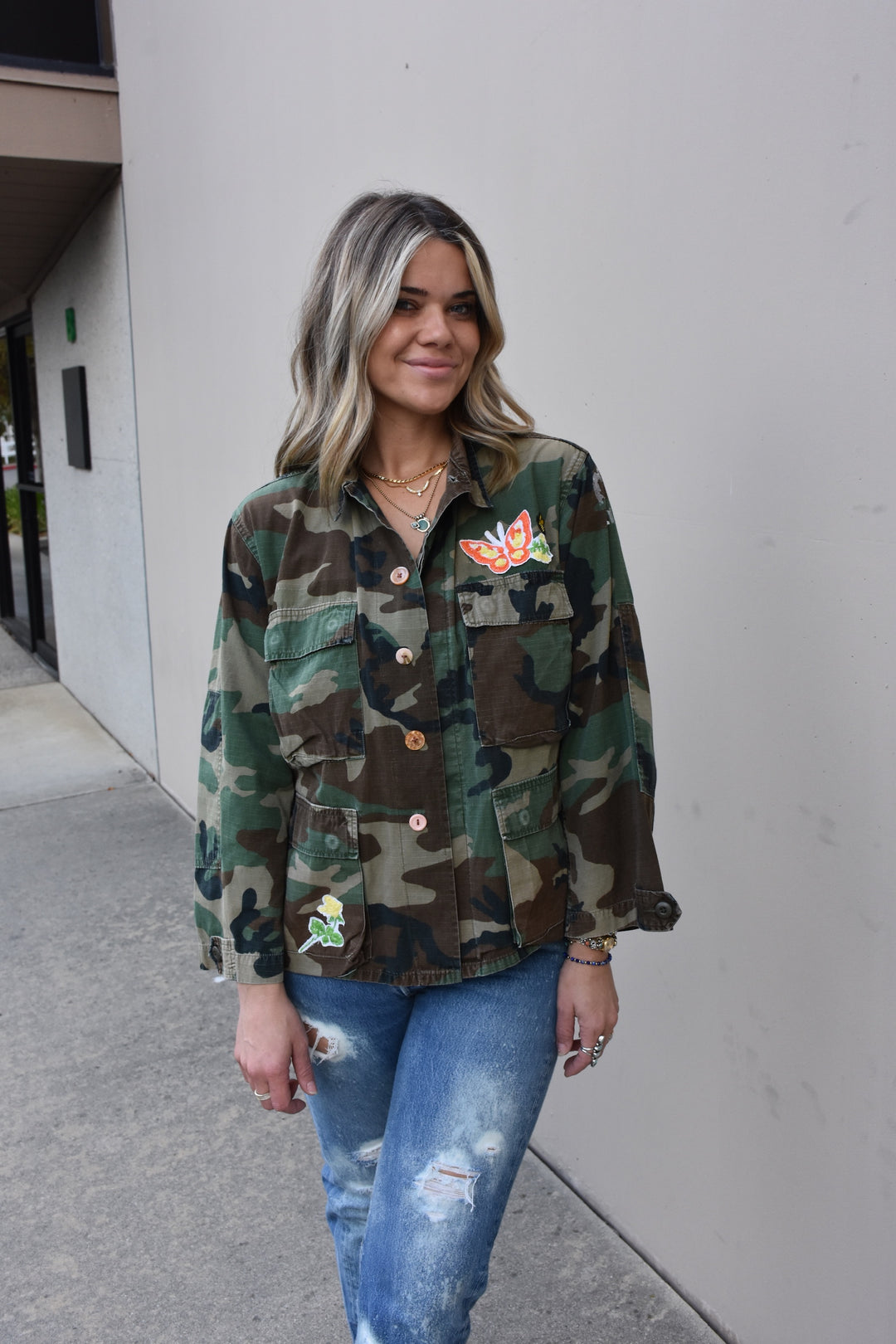 BUTTERFLY'S ARE FREE CAMO JACKET - Kingfisher Road - Online Boutique