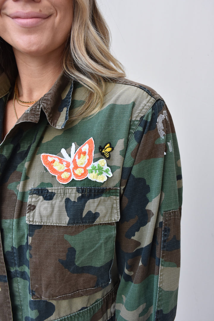 BUTTERFLY'S ARE FREE CAMO JACKET - Kingfisher Road - Online Boutique