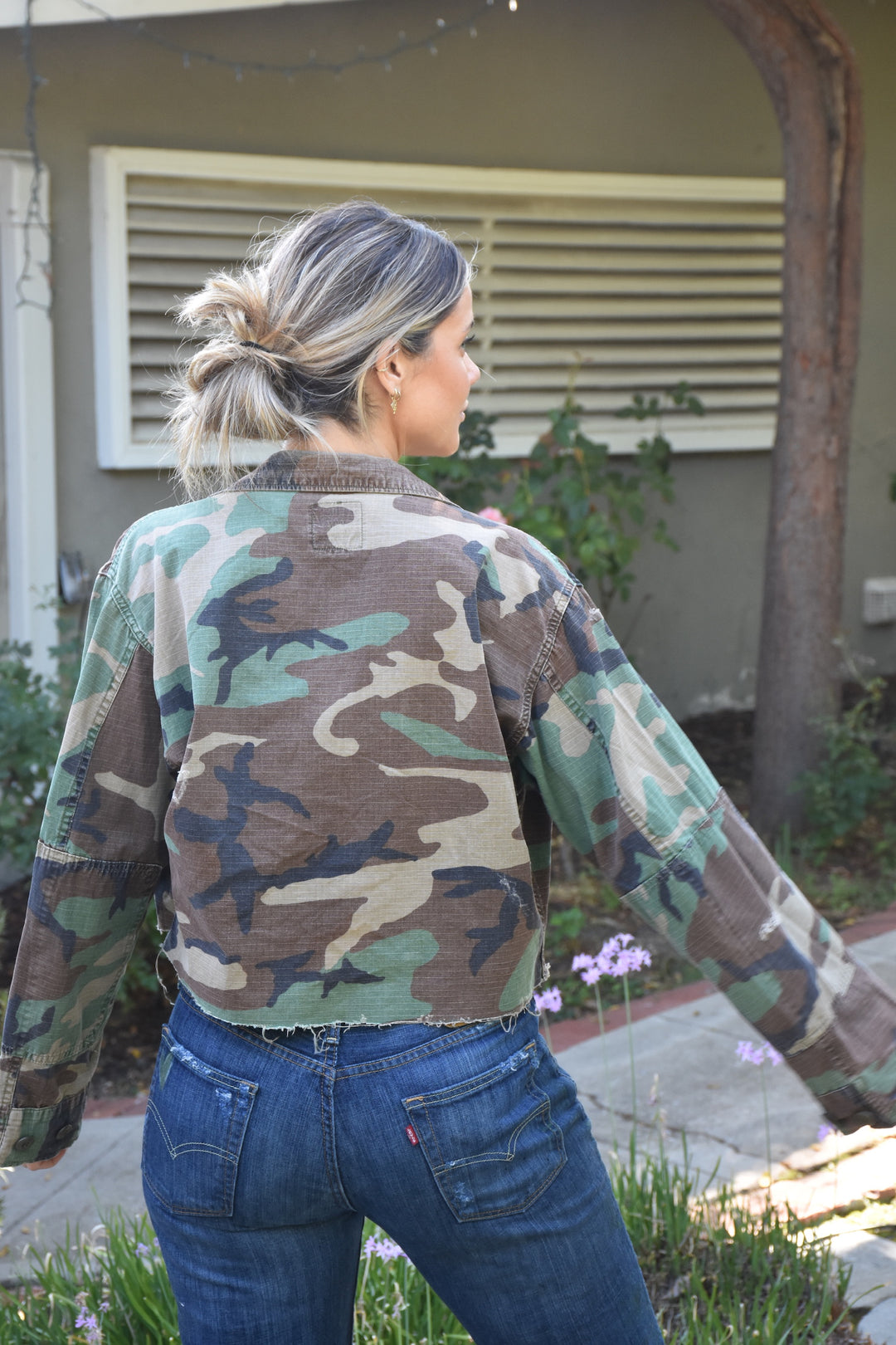 PINK PONY CROPPED CAMO JACKET - Kingfisher Road - Online Boutique