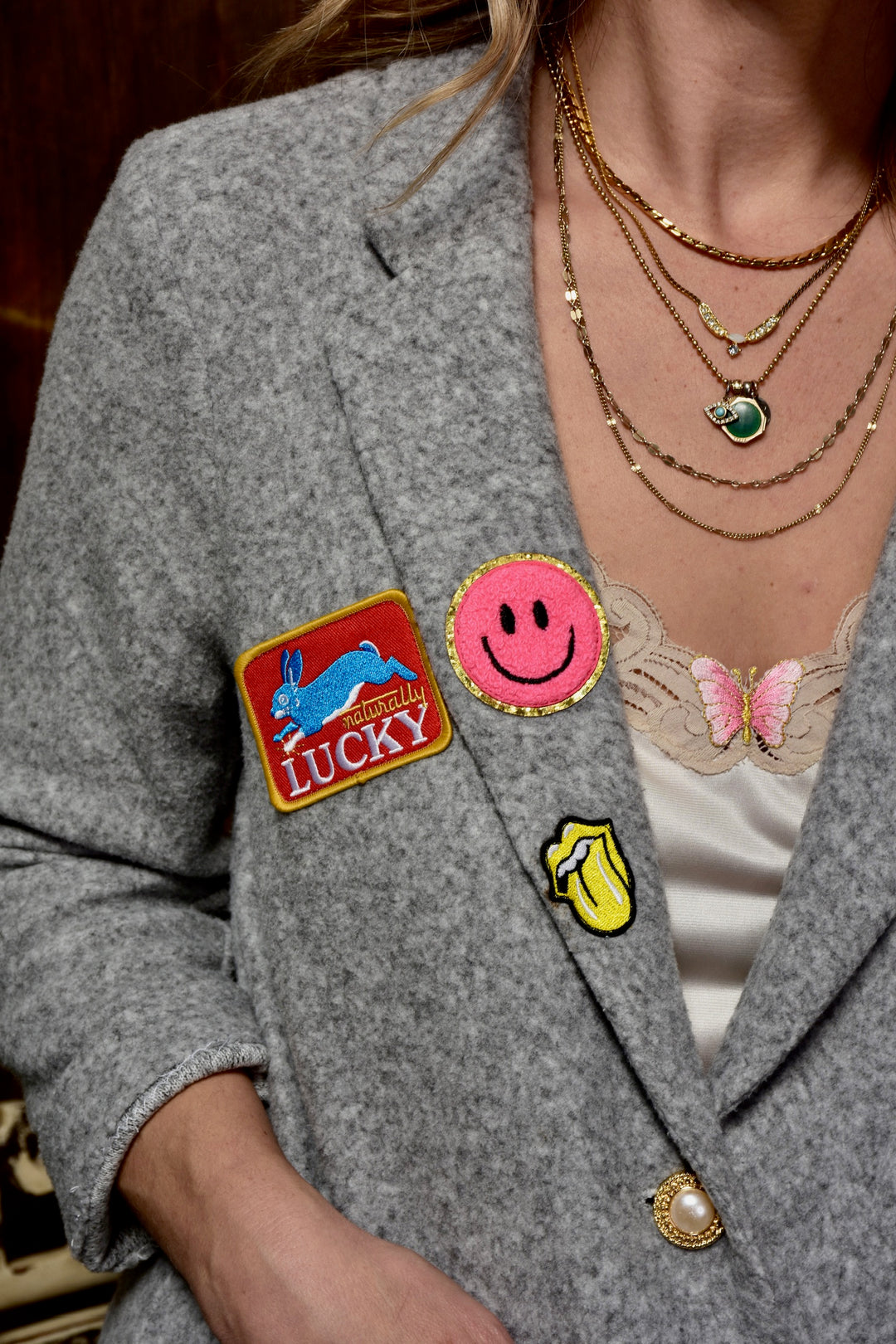 SIMPLY LUCKY GRAY BLAZER - Kingfisher Road - Online Boutique