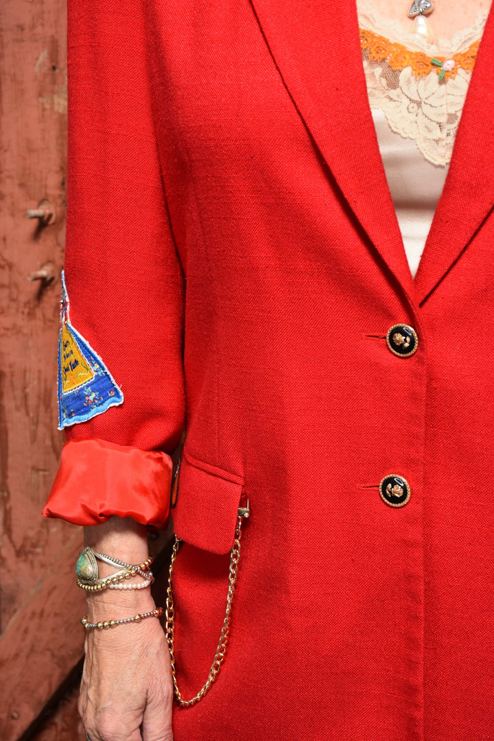 RED GIRL GANG BLAZER - Kingfisher Road - Online Boutique