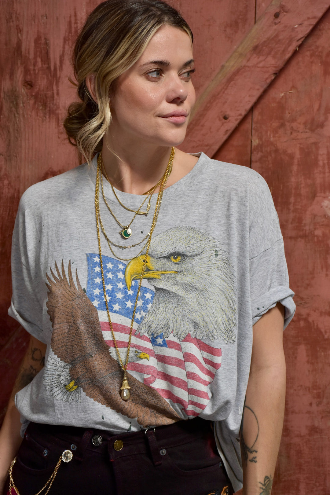 BALD EAGLES VINTAGE TEE - Kingfisher Road - Online Boutique