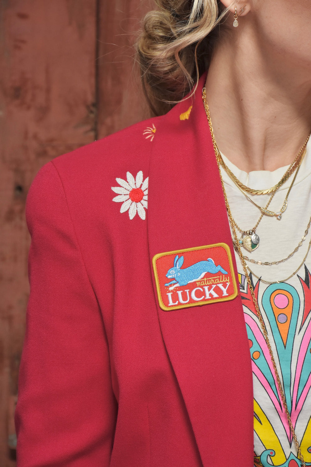 LUCKY BUNNY PINK BLAZER - Kingfisher Road - Online Boutique