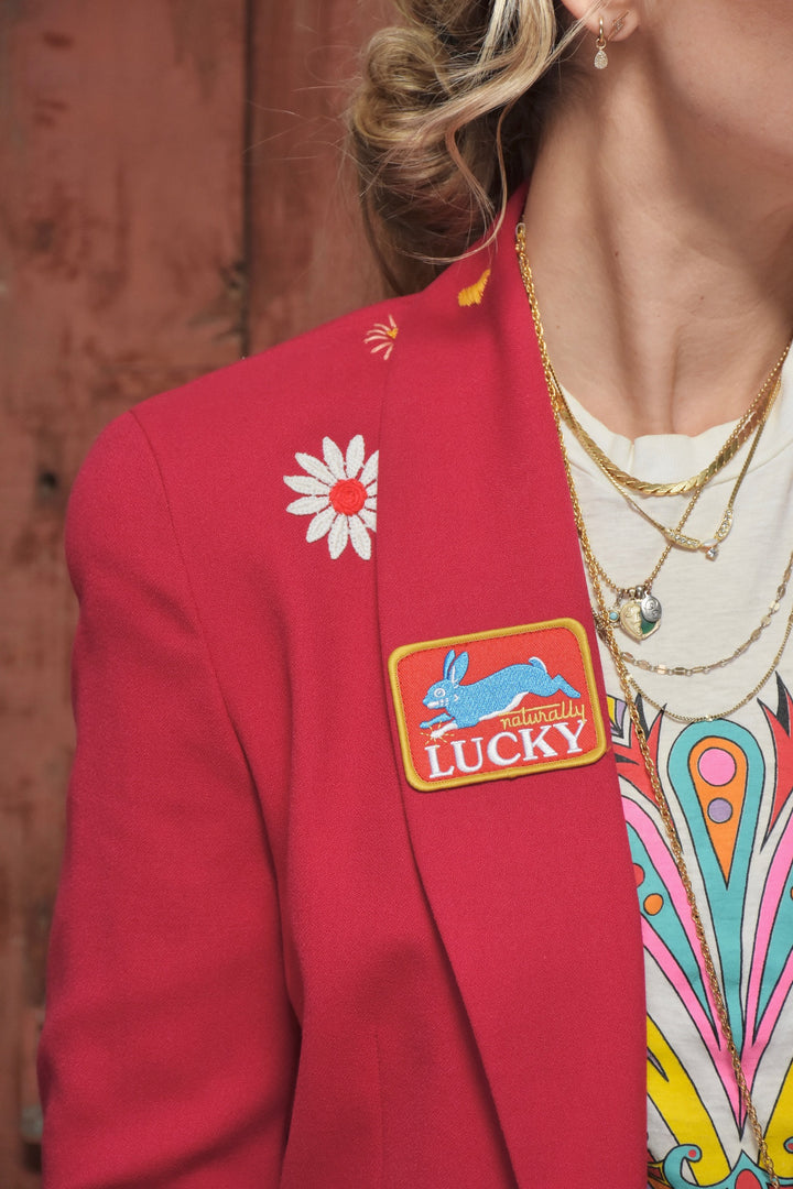 LUCKY BUNNY PINK BLAZER - Kingfisher Road - Online Boutique