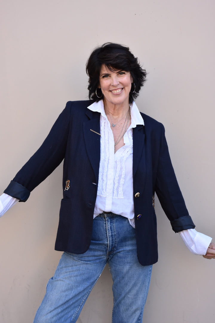 FLYING TIGERS NAVY BLAZER - Kingfisher Road - Online Boutique