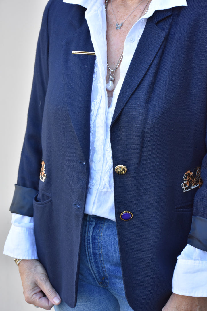 FLYING TIGERS NAVY BLAZER - Kingfisher Road - Online Boutique