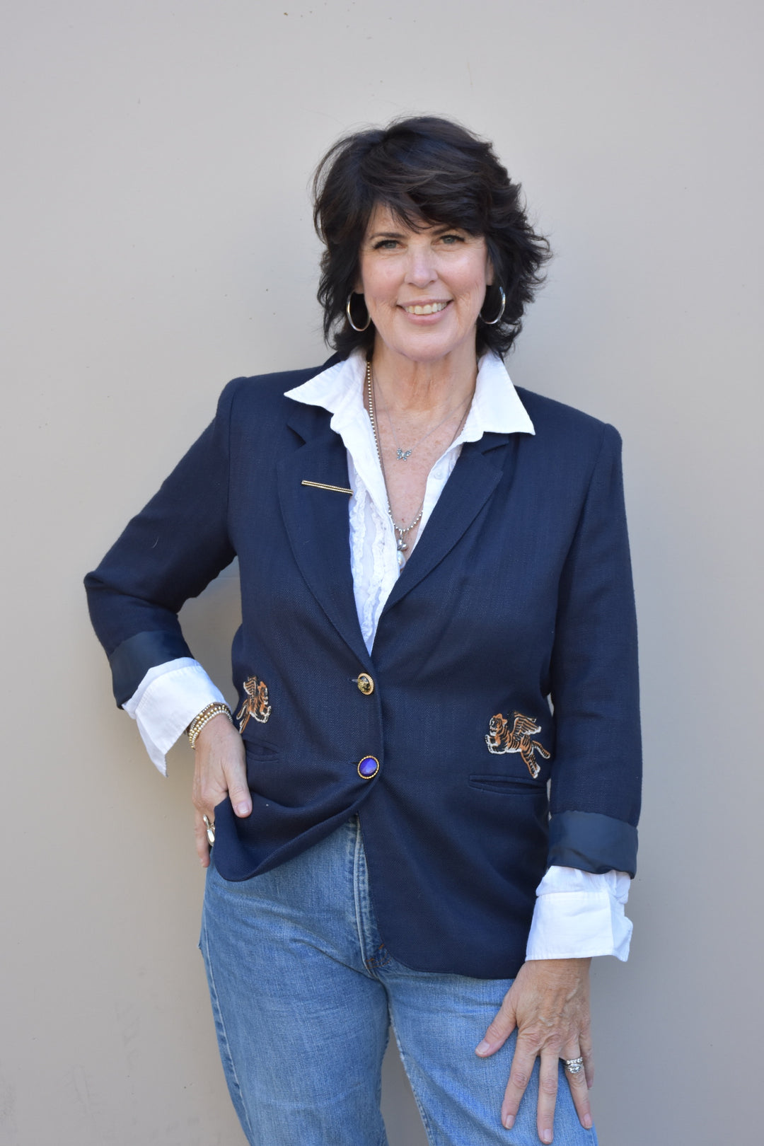 FLYING TIGERS NAVY BLAZER - Kingfisher Road - Online Boutique