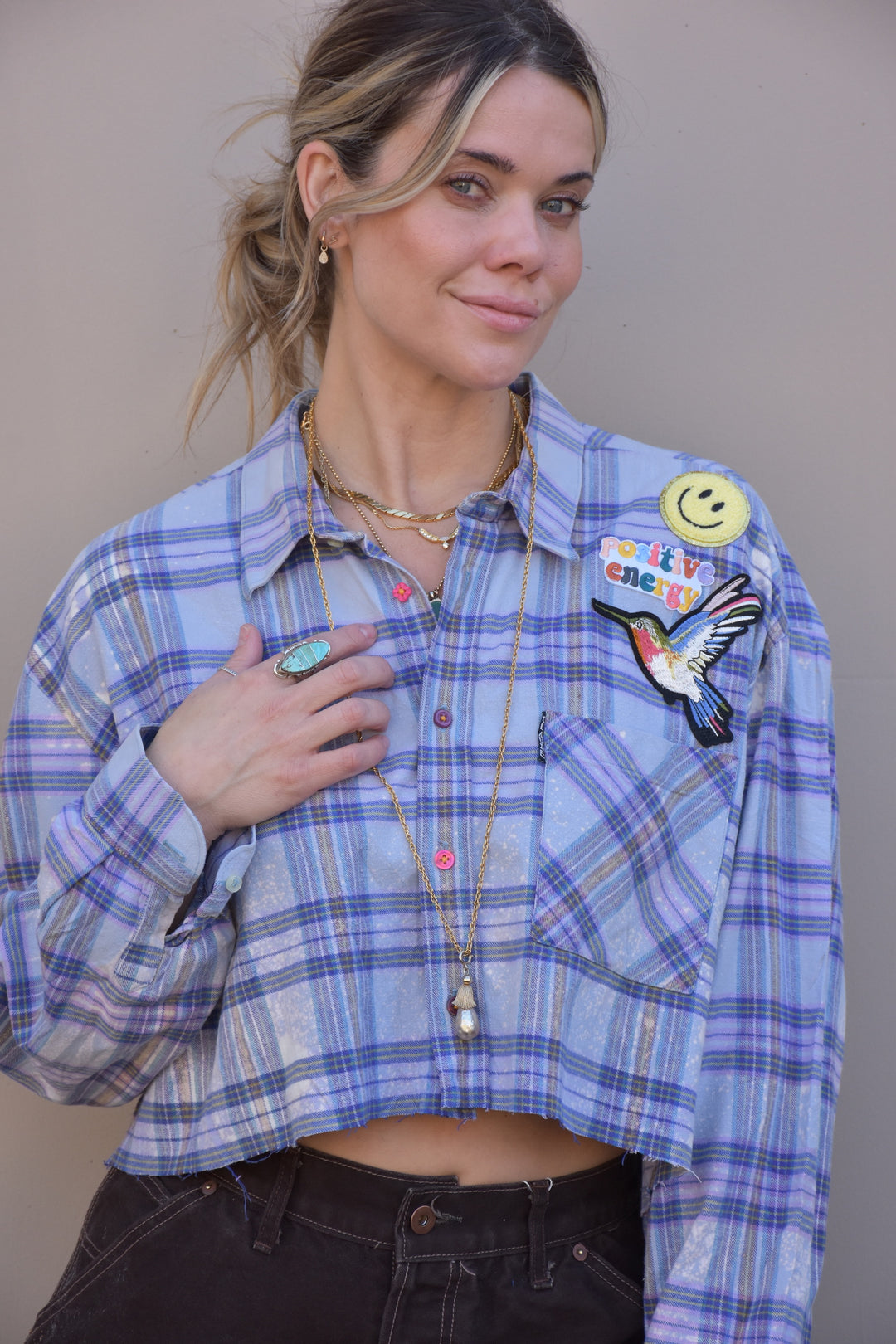 POSITIVE ENERGY FLANNEL - Kingfisher Road - Online Boutique