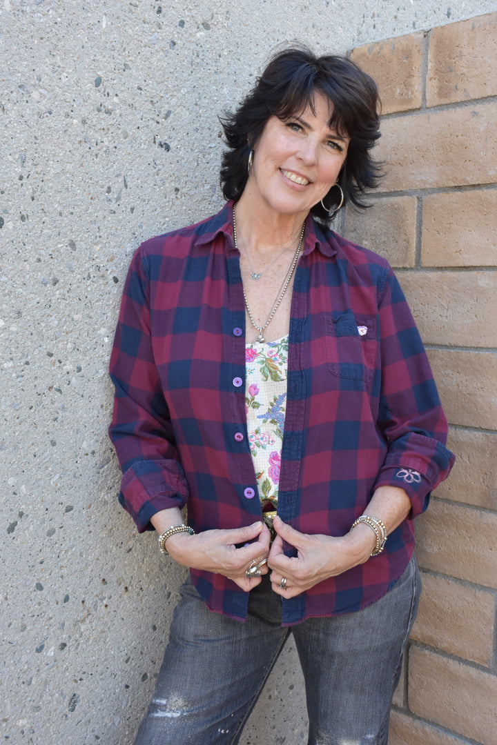 FLOWER POWER FLOWER FLANNEL - Kingfisher Road - Online Boutique