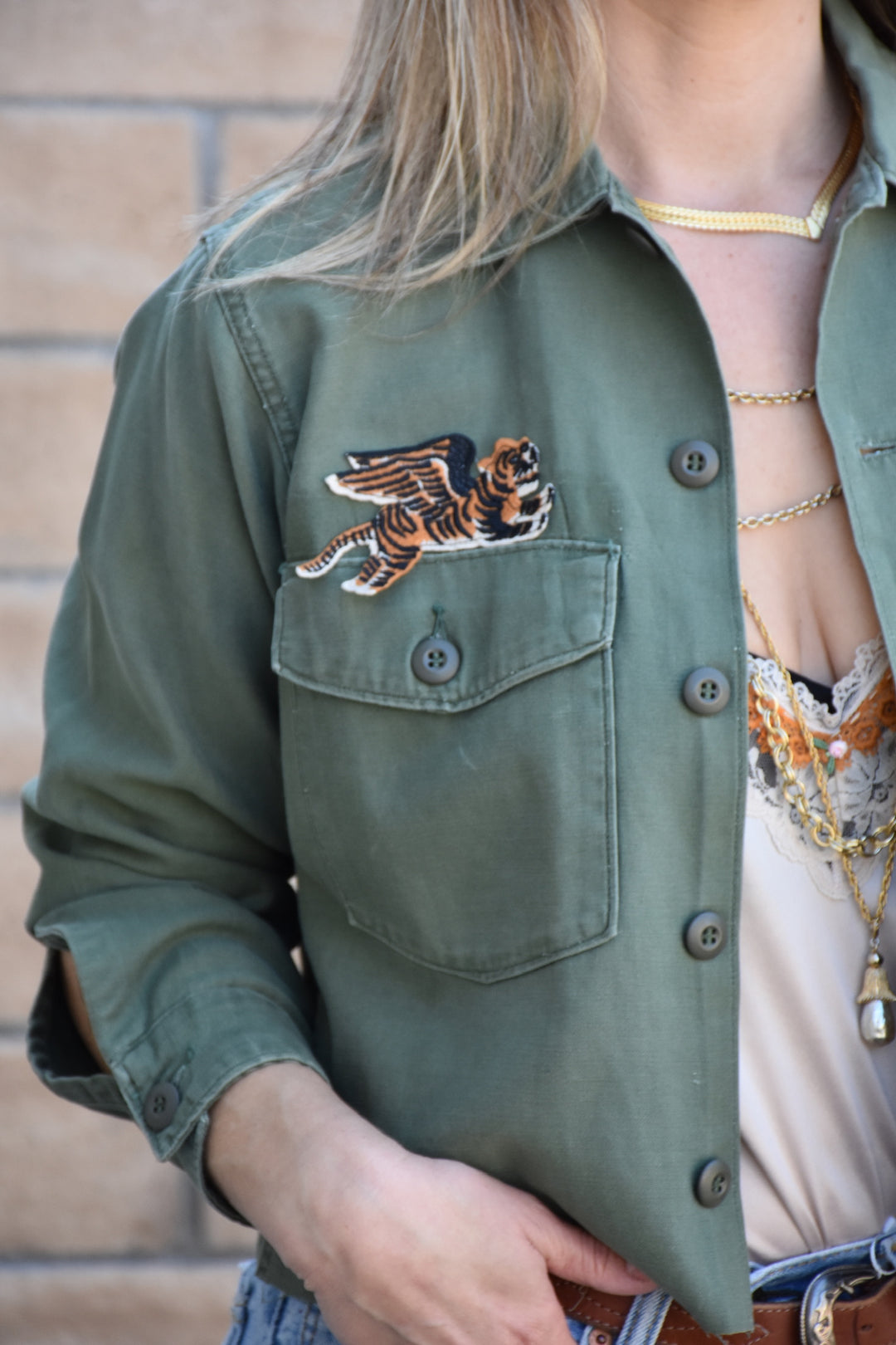 STAY FERAL MILITARY JACKET - Kingfisher Road - Online Boutique
