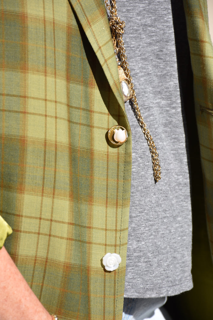 LUCKY GREEN PLAID BLAZER