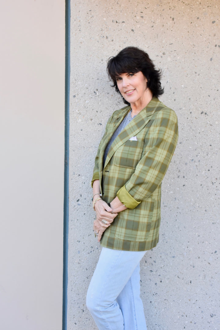 LUCKY GREEN PLAID BLAZER