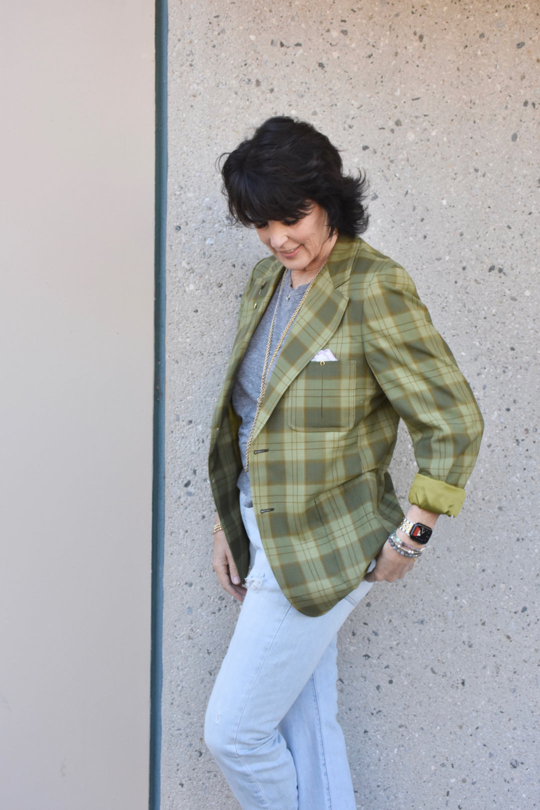 LUCKY GREEN PLAID BLAZER