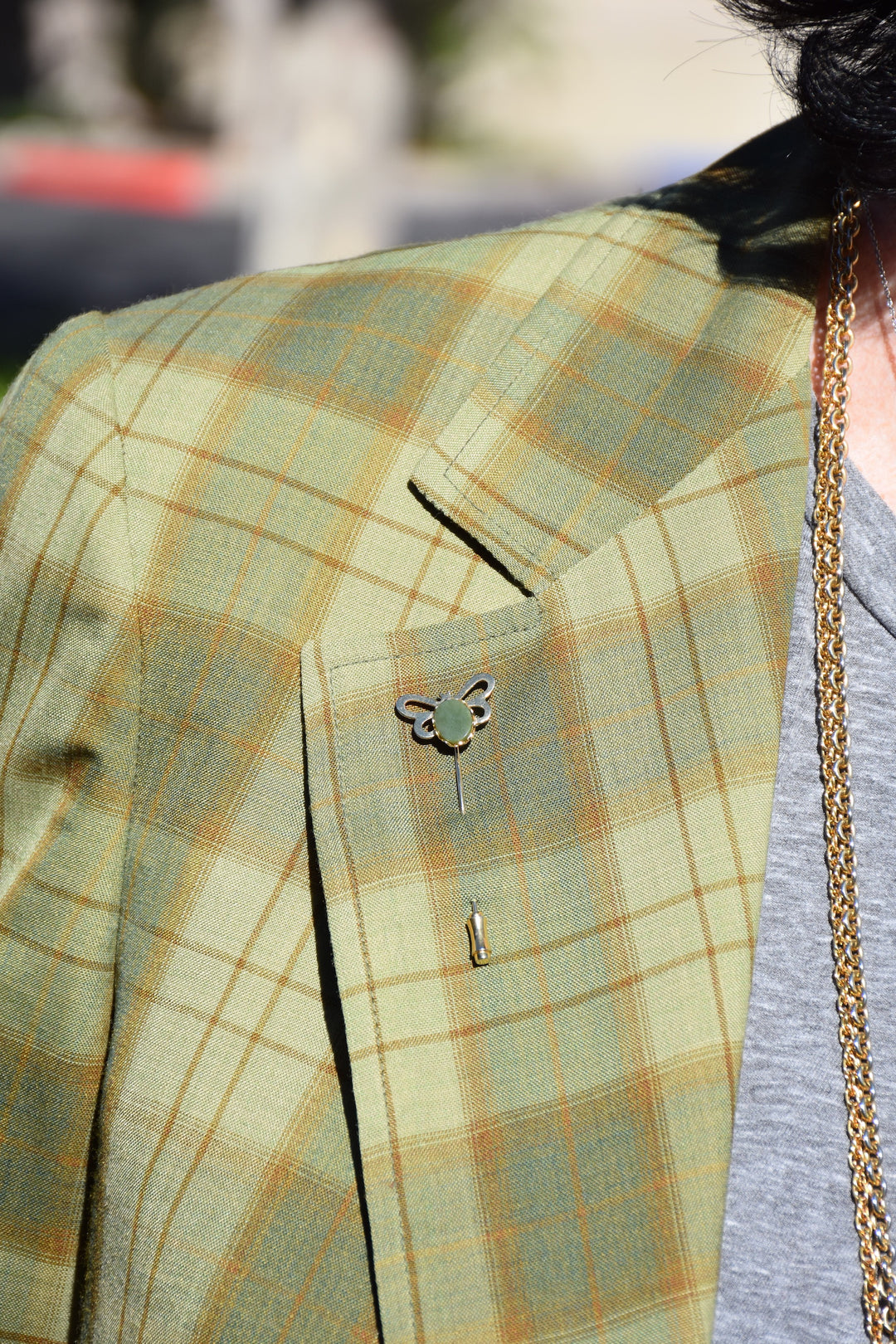 LUCKY GREEN PLAID BLAZER