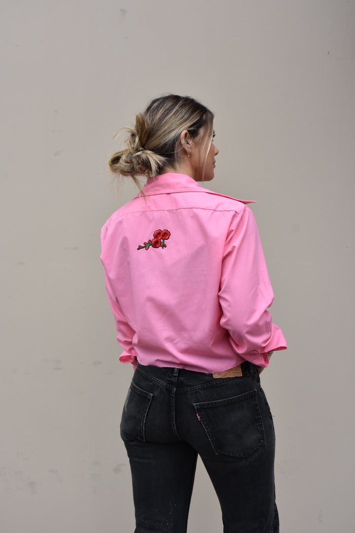 PINK BUNNY BUTTON DOWN