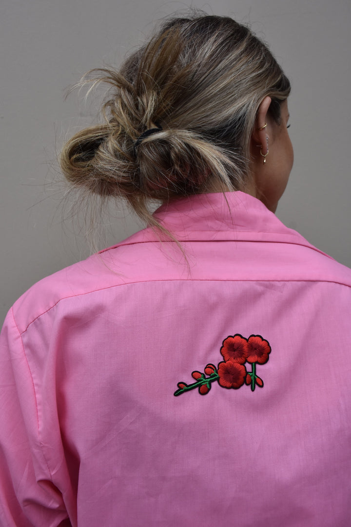 PINK BUNNY BUTTON DOWN