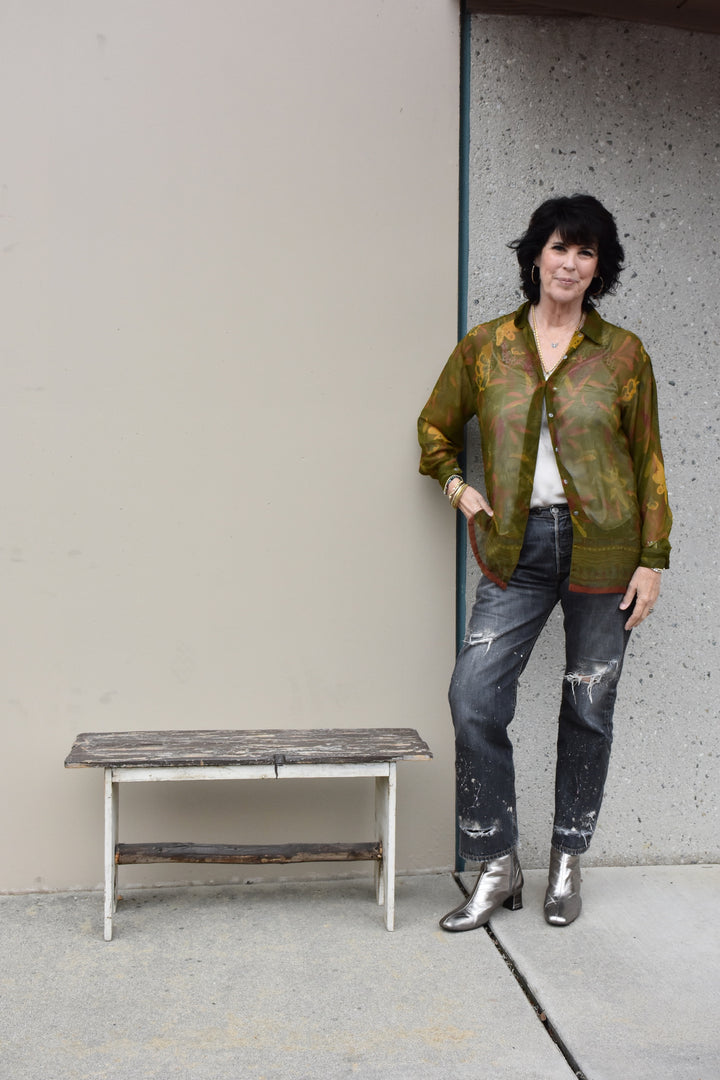 WINTER FLORALS BUTTON DOWN