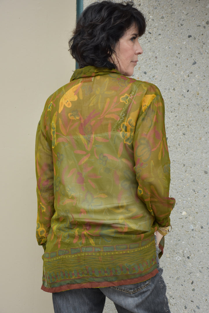 WINTER FLORALS BUTTON DOWN