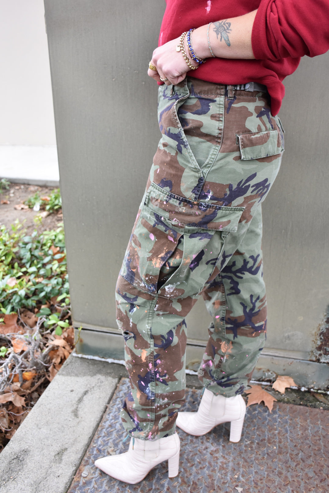 RHONDA CAMO PANTS-SIZE 28