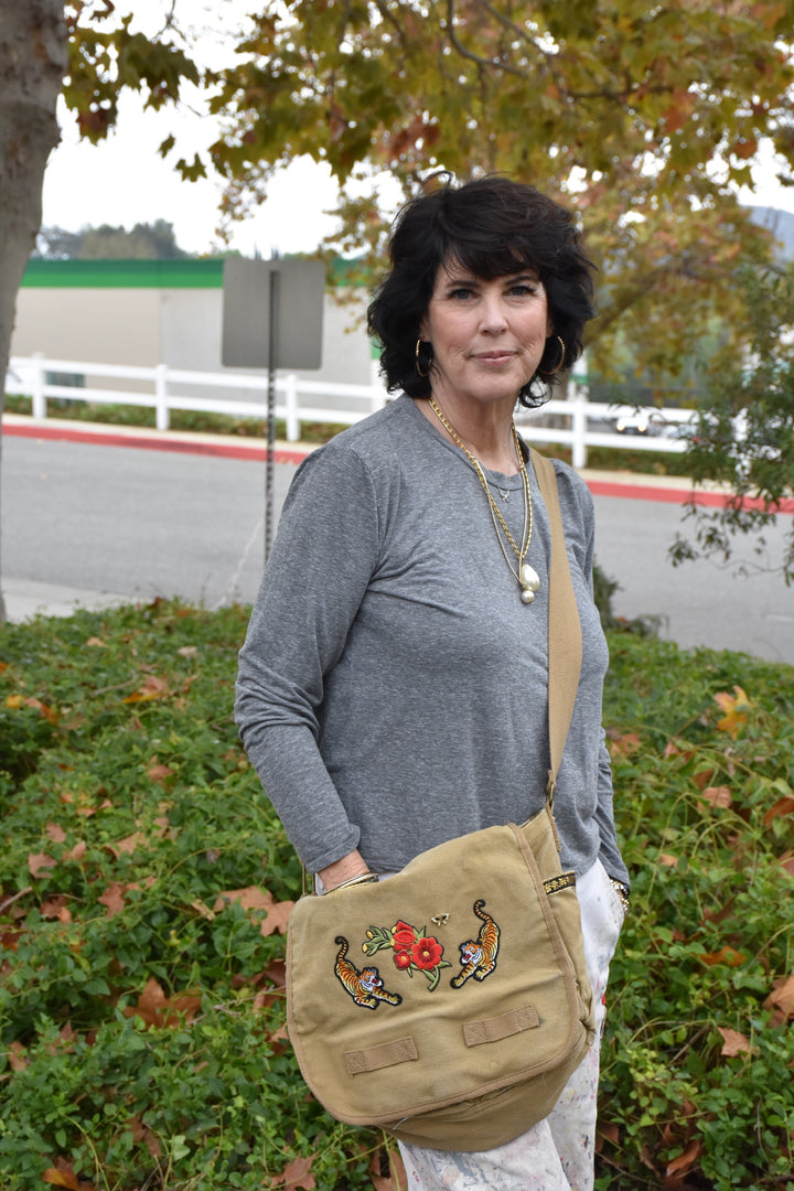 TIGERS & ROSES CROSSBODY BAG