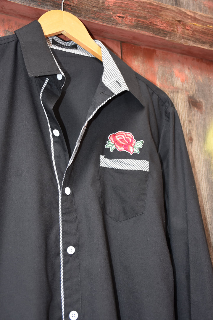 RED ROSE BUTTON DOWN