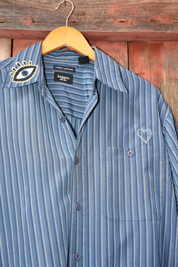 HAGGER EVIL EYE BUTTON DOWN