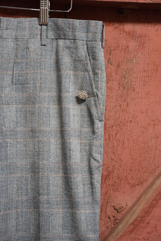 DARCIE MEN'S PLAID TROUSERS-SIZE 30