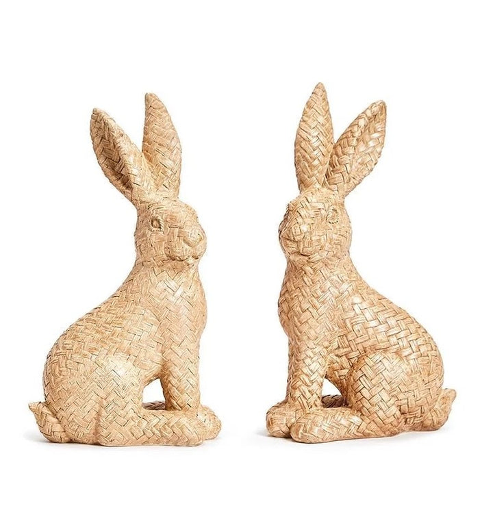 RATTAN WEAVE PATTERN EASTER BUNNIES - Kingfisher Road - Online Boutique