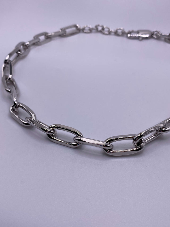 18" LINK NECKLACE-SILVER - Kingfisher Road - Online Boutique