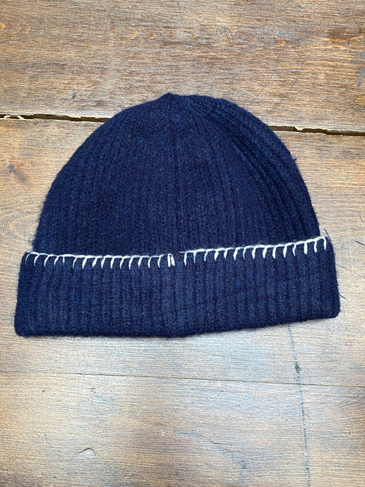 SAILOR LOVE WHIPSTITCH BEANIE-NAVY/CREAM