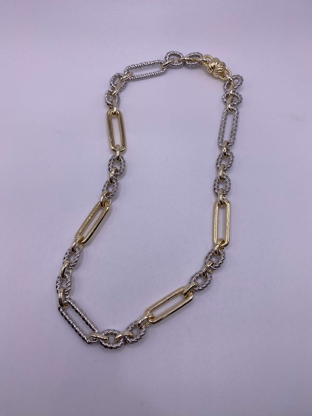 TWO TONE LONG LINK NECKLACE-GOLD - Kingfisher Road - Online Boutique