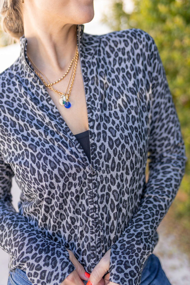 LEOPARD ZIP-HEATHER - Kingfisher Road - Online Boutique