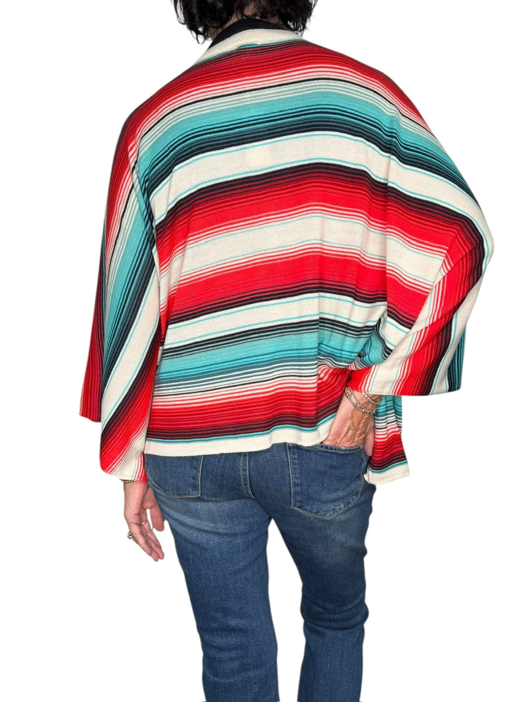 AVALON PONCHO-SAN MIGUEL STRIPE - Kingfisher Road - Online Boutique