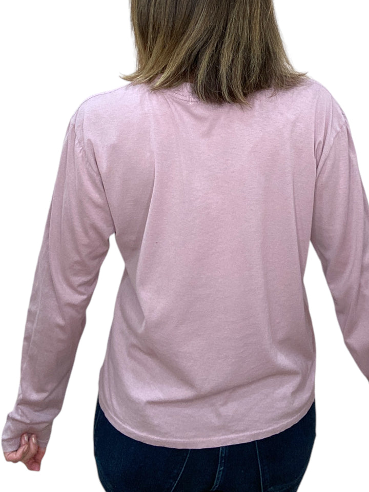 AXEL LONG SLEEVE CREW TEE-MAUVE