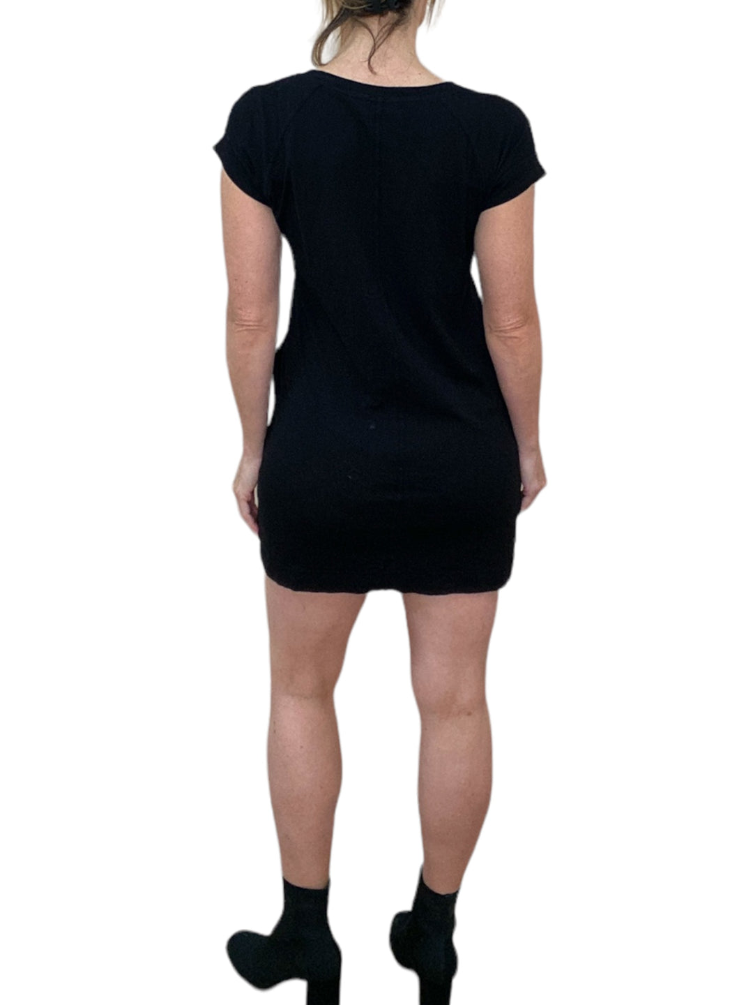 SHORT SLEEVE RAGLAN DRESS-BLACK - Kingfisher Road - Online Boutique