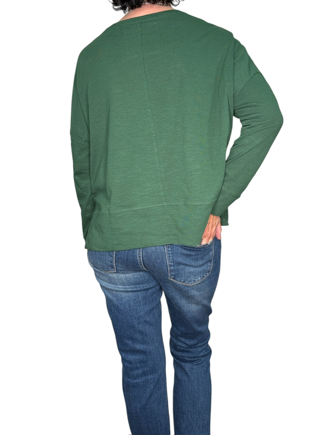 AMOUR APPLIQUE TEE-VINEYARD GREEN - Kingfisher Road - Online Boutique