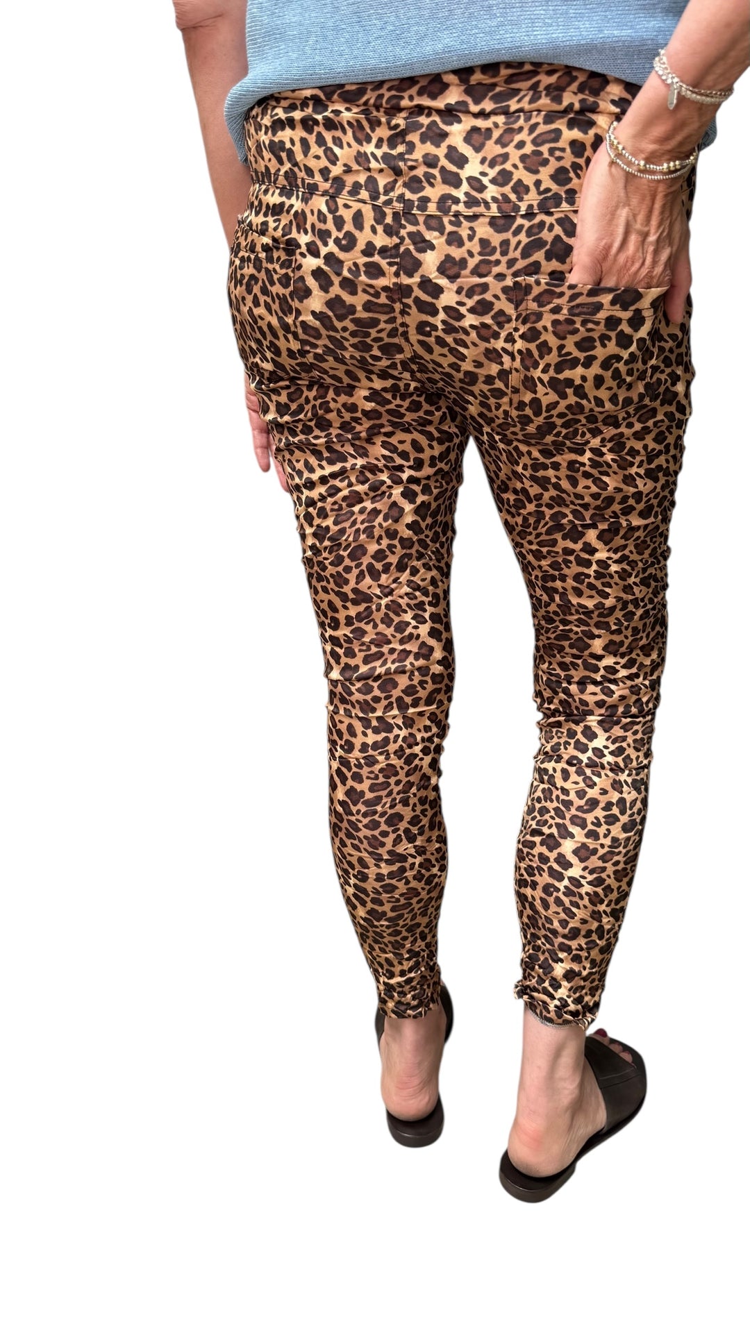 LEOPARD WRINKLE SKINNY PANT - Kingfisher Road - Online Boutique