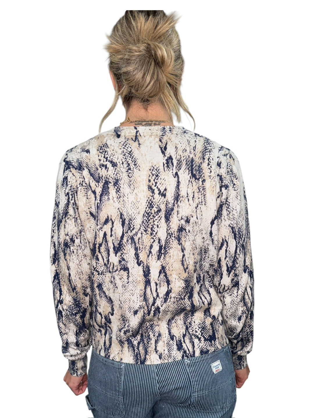 PYTHON CARDI-NAVY - Kingfisher Road - Online Boutique