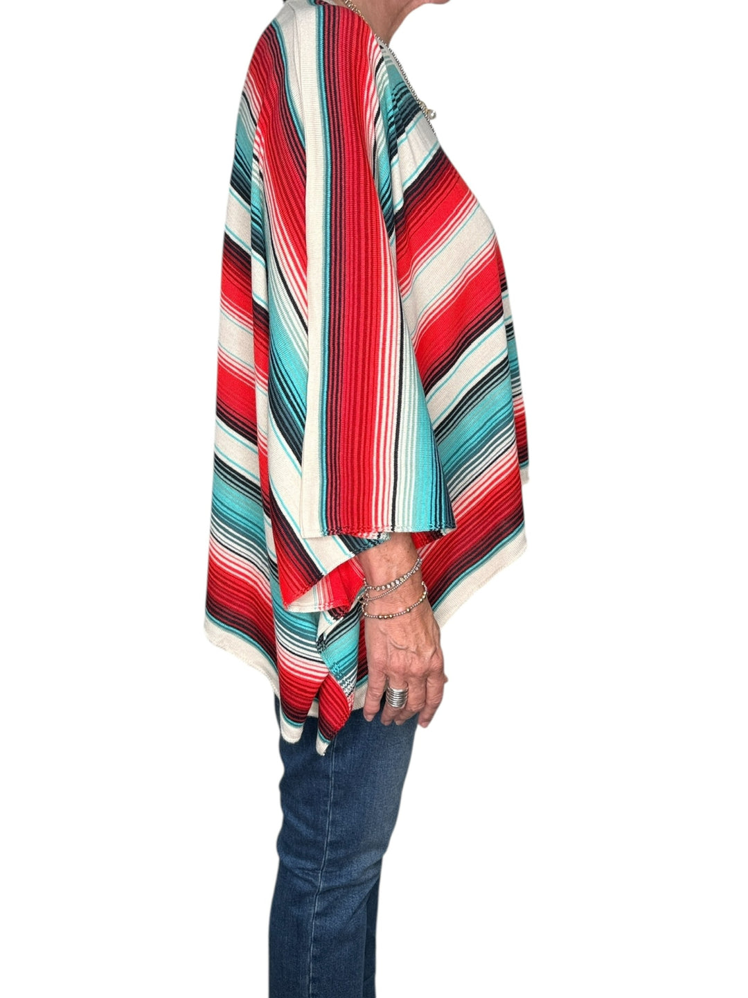 AVALON PONCHO-SAN MIGUEL STRIPE - Kingfisher Road - Online Boutique