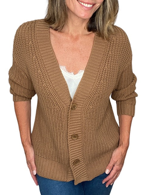 BROOKE CARDIGAN-CAMEL