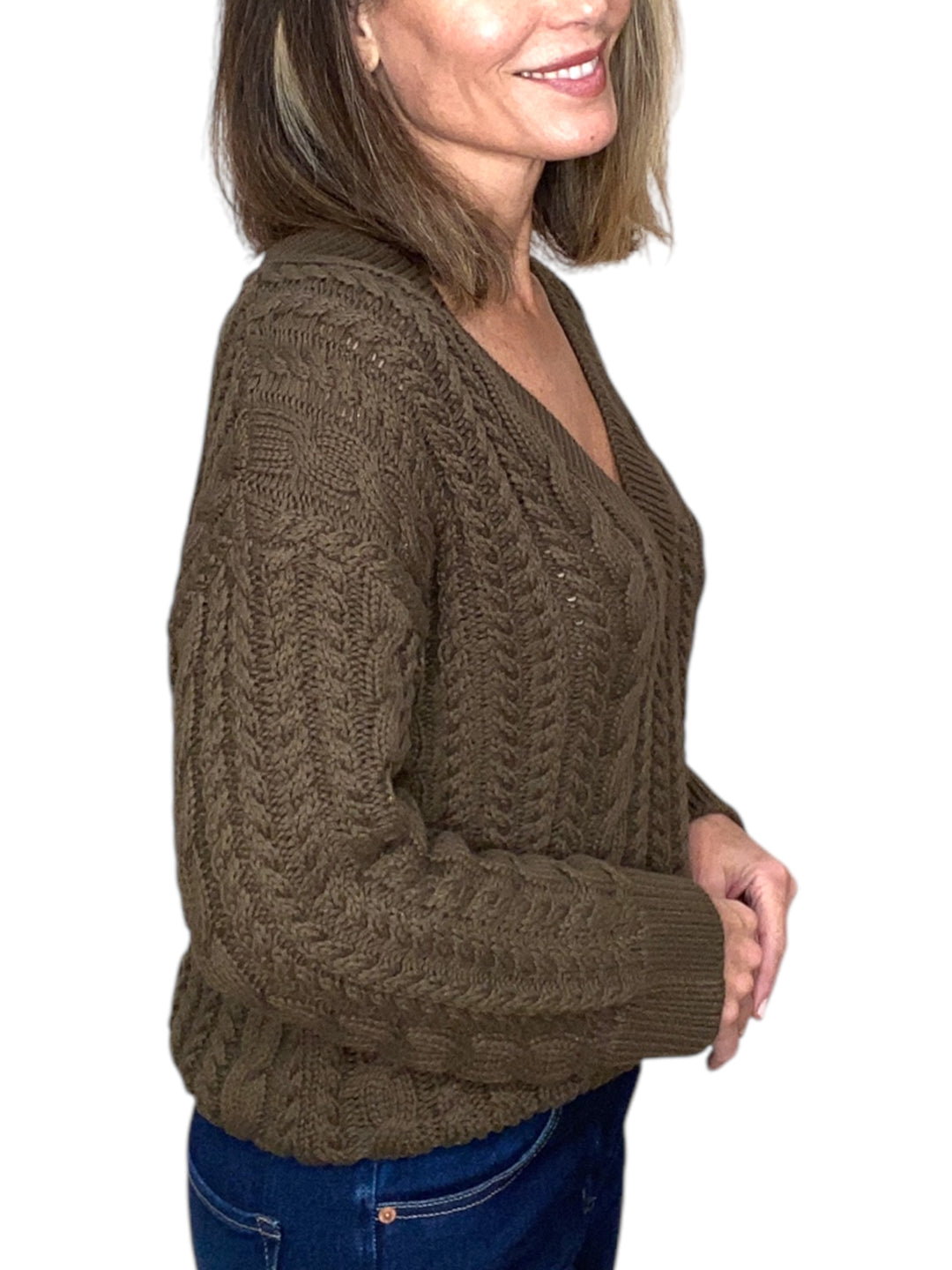 SHEBA VNECK PULLOVER-FIG