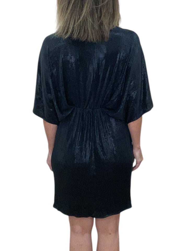 V-NECK DOLMAN DRESS-BLACK - Kingfisher Road - Online Boutique